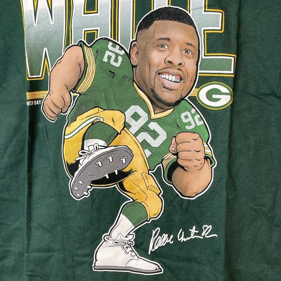 NWT Mitchell & Ness Mens Green Bay Packers Reggie White Cotton Shirt SIZE SMALL - Picture 2 of 4
